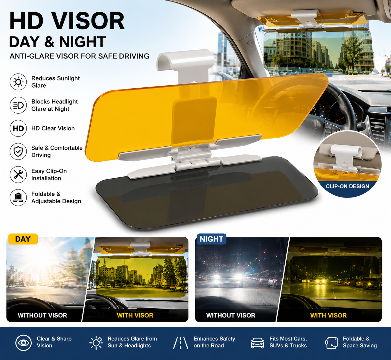 Car HD Visor Night Vision